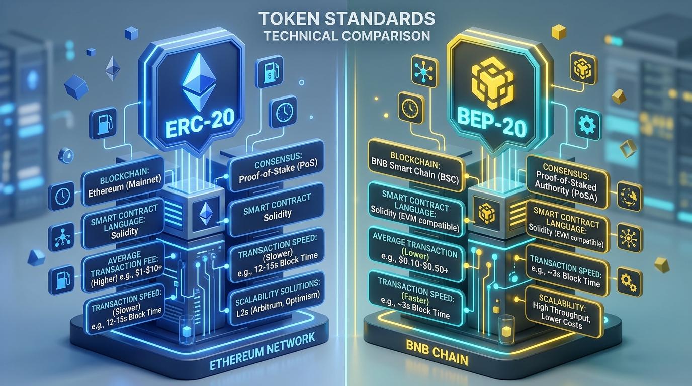 ERC-20 vs BEP-20 Token: Which Should You Choose for Your Project?